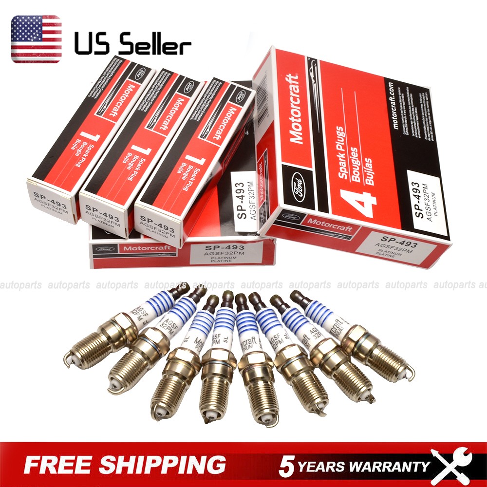 8Pcs Genuine OEM SP-493 Platinum SPARK PLUGS AGSF32PM For Ford 4.6L 5.4L V8 USA