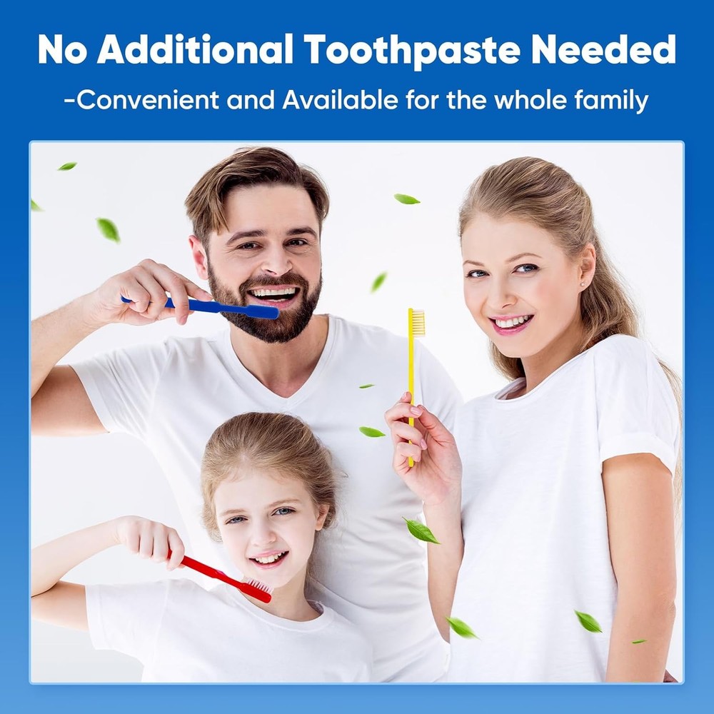 50 PCS Prepasted Disposable Toothbrushes with Toothpaste, Premium Bulk Toothbrus