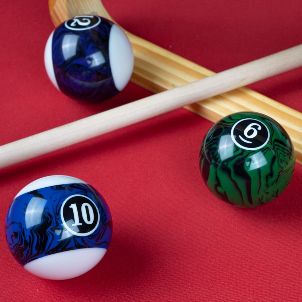 Billiard Balls Set 16 Pool Table Balls (Black Marble Premium)