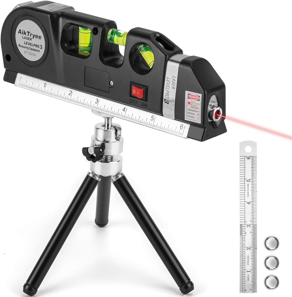 Laser Level Tool Multipurpose Line Kit With triangle Black