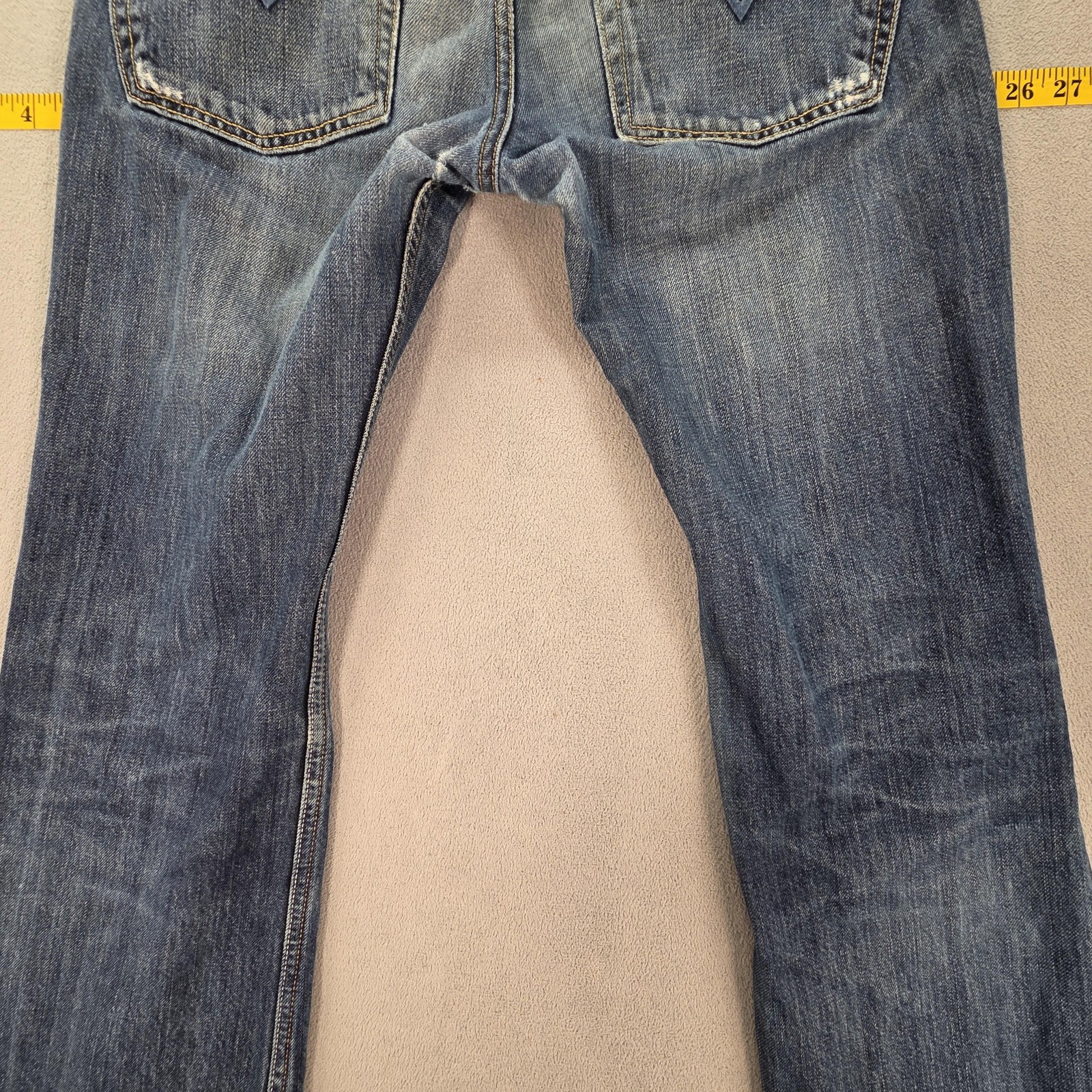 Diesel Zathan Jeans Mens 30x32 Blue Bootcut Made Italy 0071S