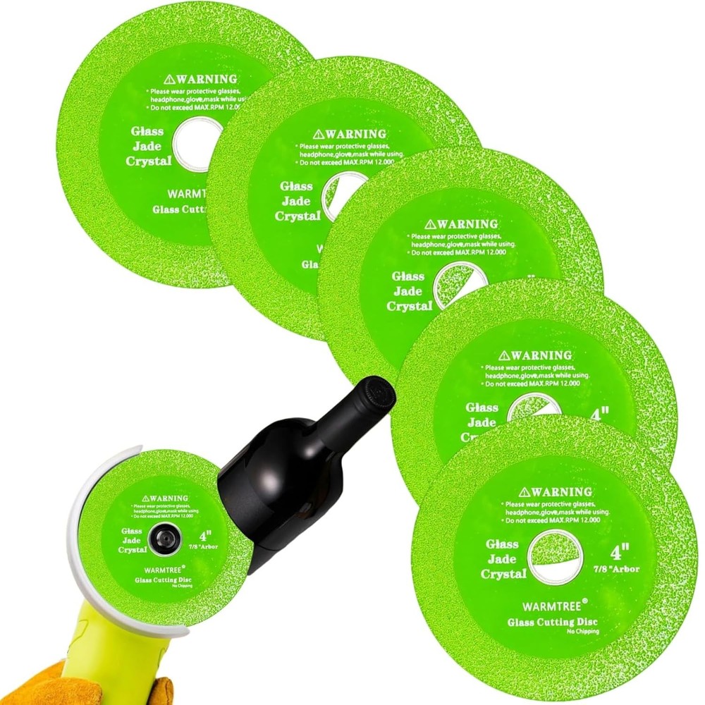 5 Pcs Glass Cutting Disc for Angle Grinder, 4" Ceramic Tile Cutter Blade