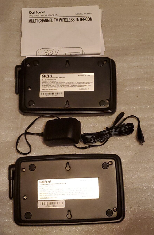 3 Channel FM multi-channel Wireless Office Home Intercom Set READ DESCRIPTION