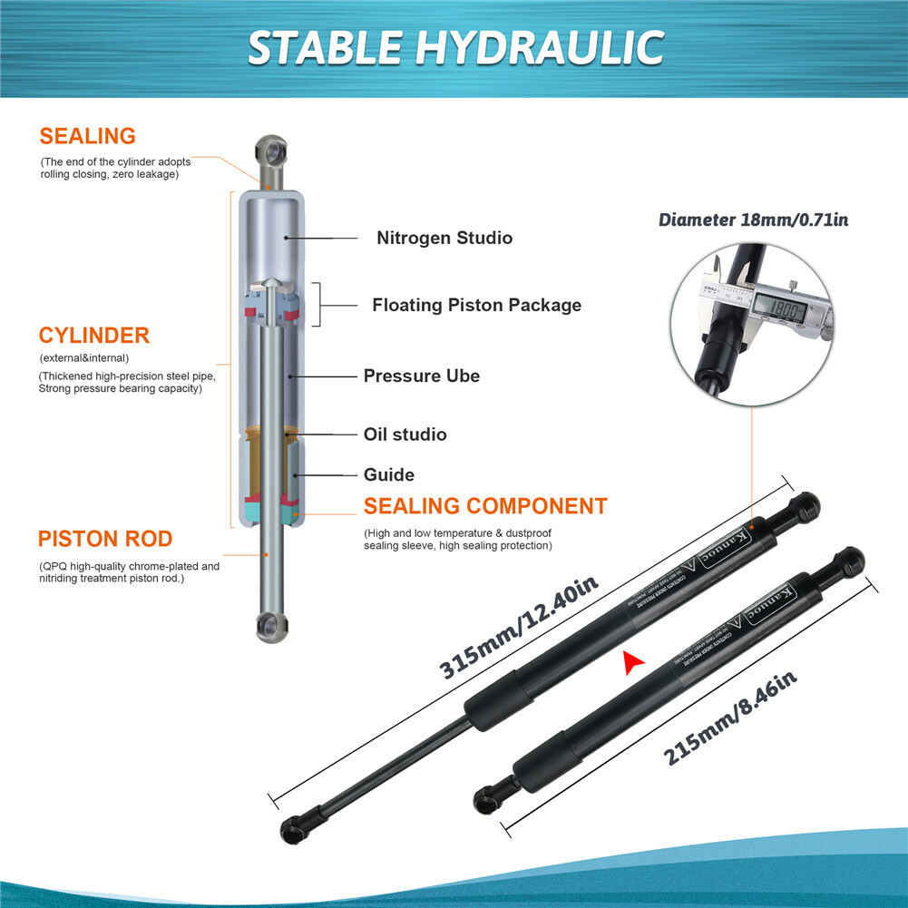 Truck Tailgate Assist Shock Strut Bar For 2015-2022 Ford F-150 Lift Support Set