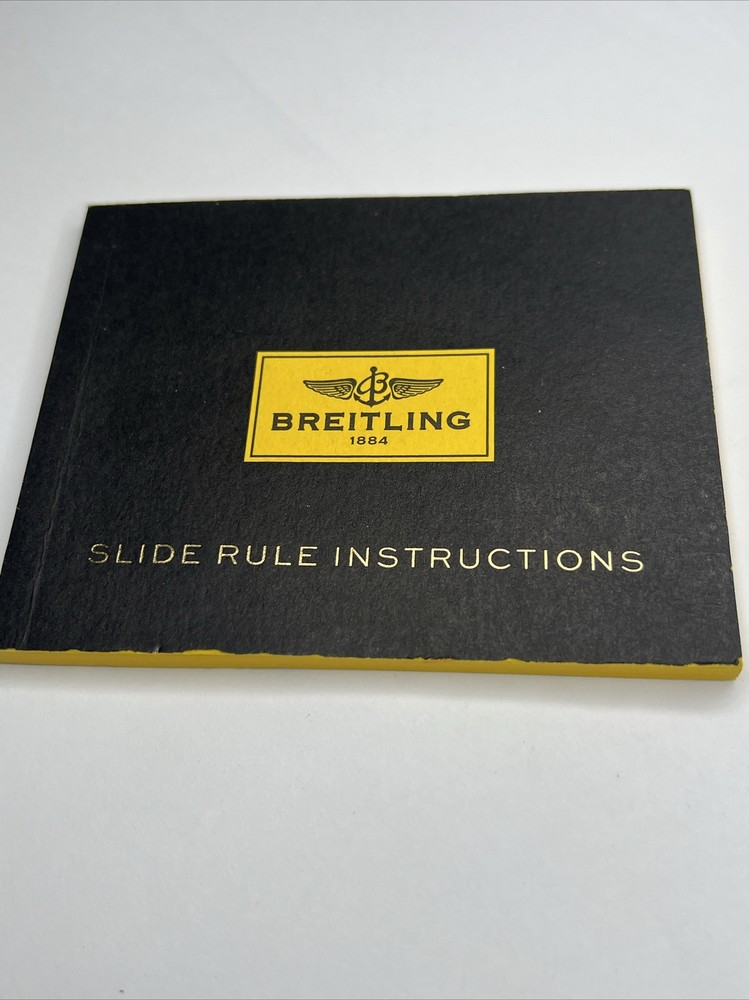 Breitling Slide Rule - Instructions Manual - Card Holder - Black Set