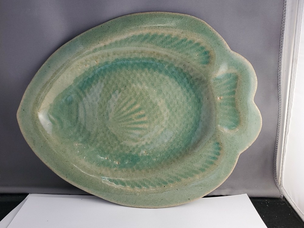 Pottery Fish Plate Platter Signed Toni Chirinos