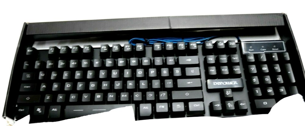 Dbpower Db-A8 Mechanical Suspension Gaming Keyboard Tri Color Programmable Keys