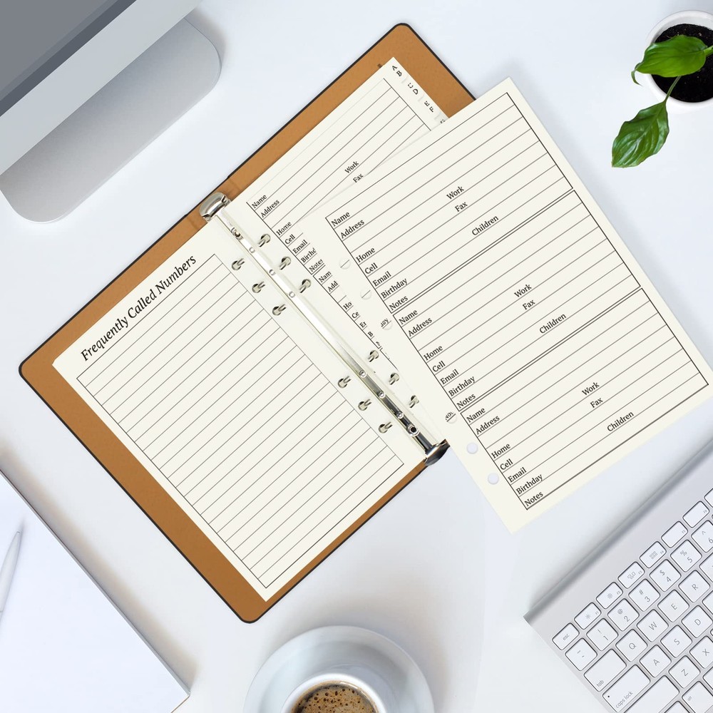 suituts Refillable Address Book with Alphabetical A5