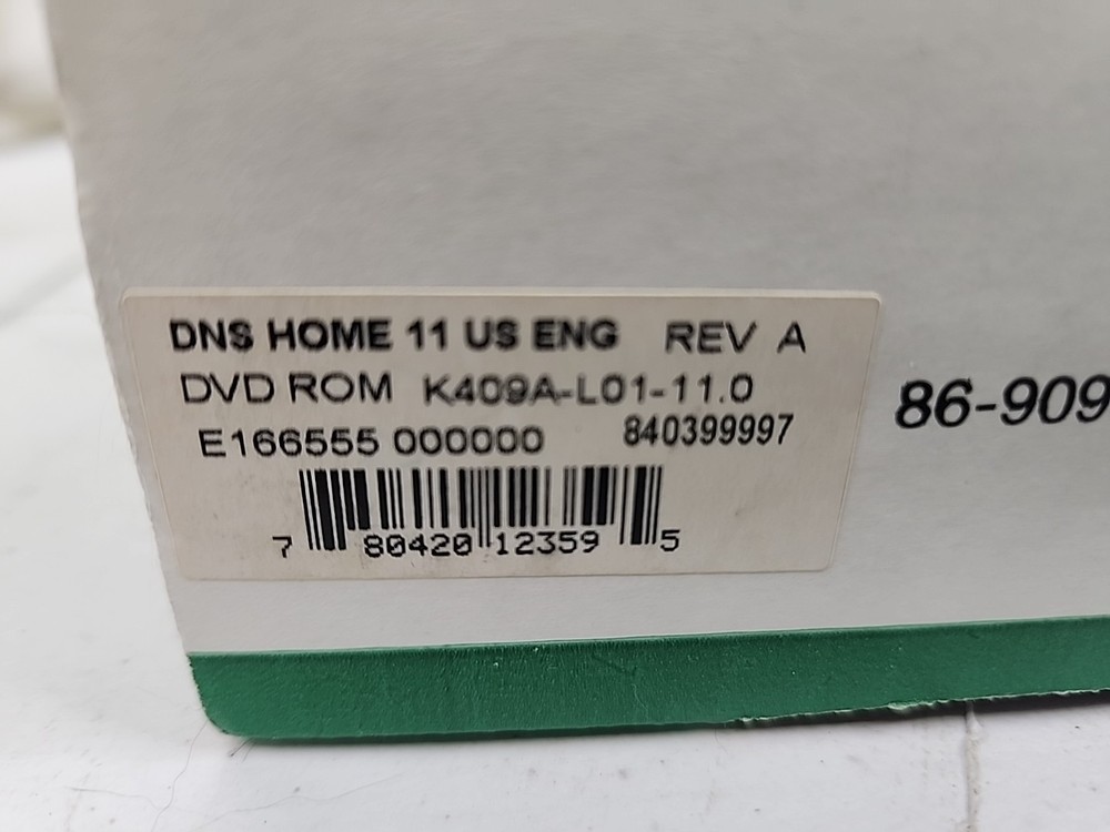 NUANCE DRAGON Speech Recognition Software DVD-ROM Version 11 w/HS-GEN-B HEADSET