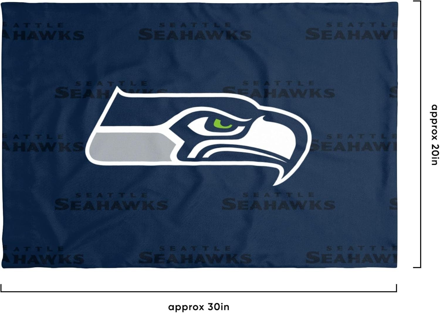 Seattle Seahawks NFL Big Logo Standard 2 Pack Pillowcases - Team Colors