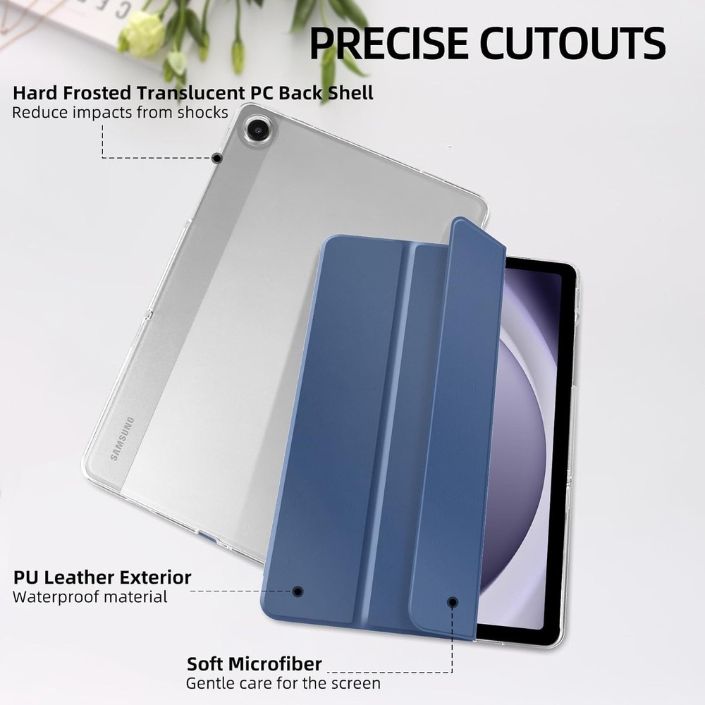 Galaxy Tab A9 11" Slim Case with Hard Shell - Protective, Lightweight, Navy