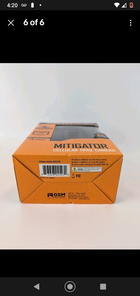 Game & Trail Camera Cellular By Muddy Mitigator Brown