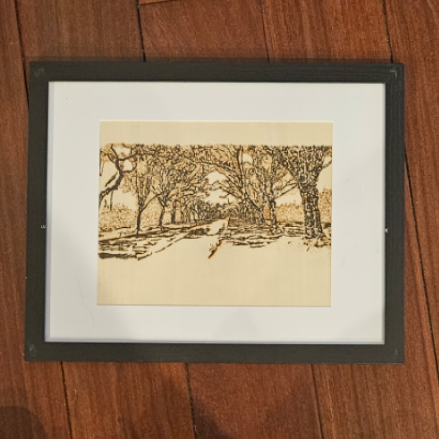 Wormsloe Wooden Pyrography