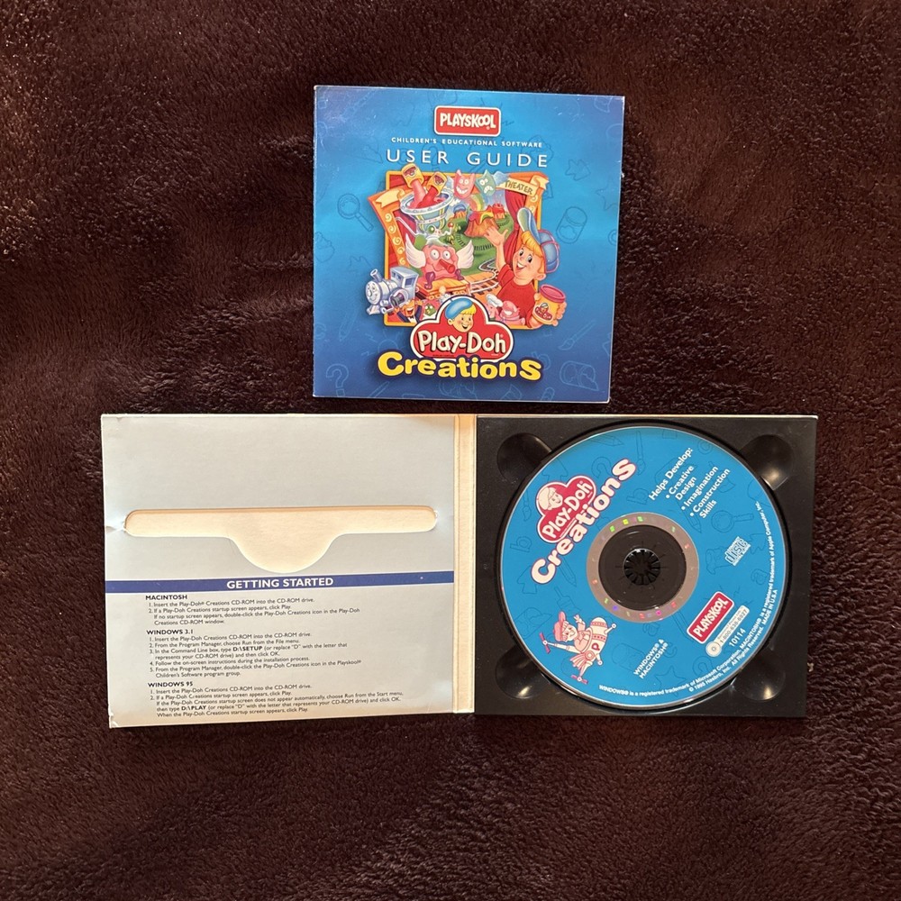 Playskool Play-Doh Creations PC CD-ROM w Instructions Opening Case Never Played