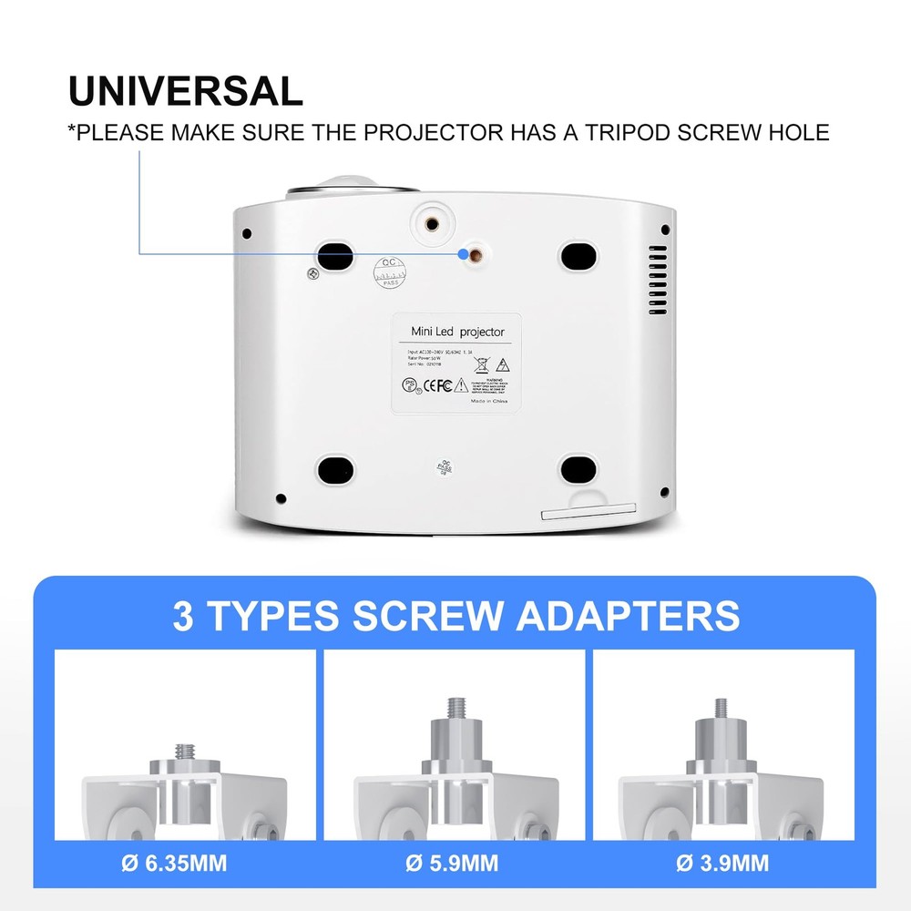 Mini Projector Ceiling Mount Stand Adjustable Wall Mount Hanger Bracket for M...