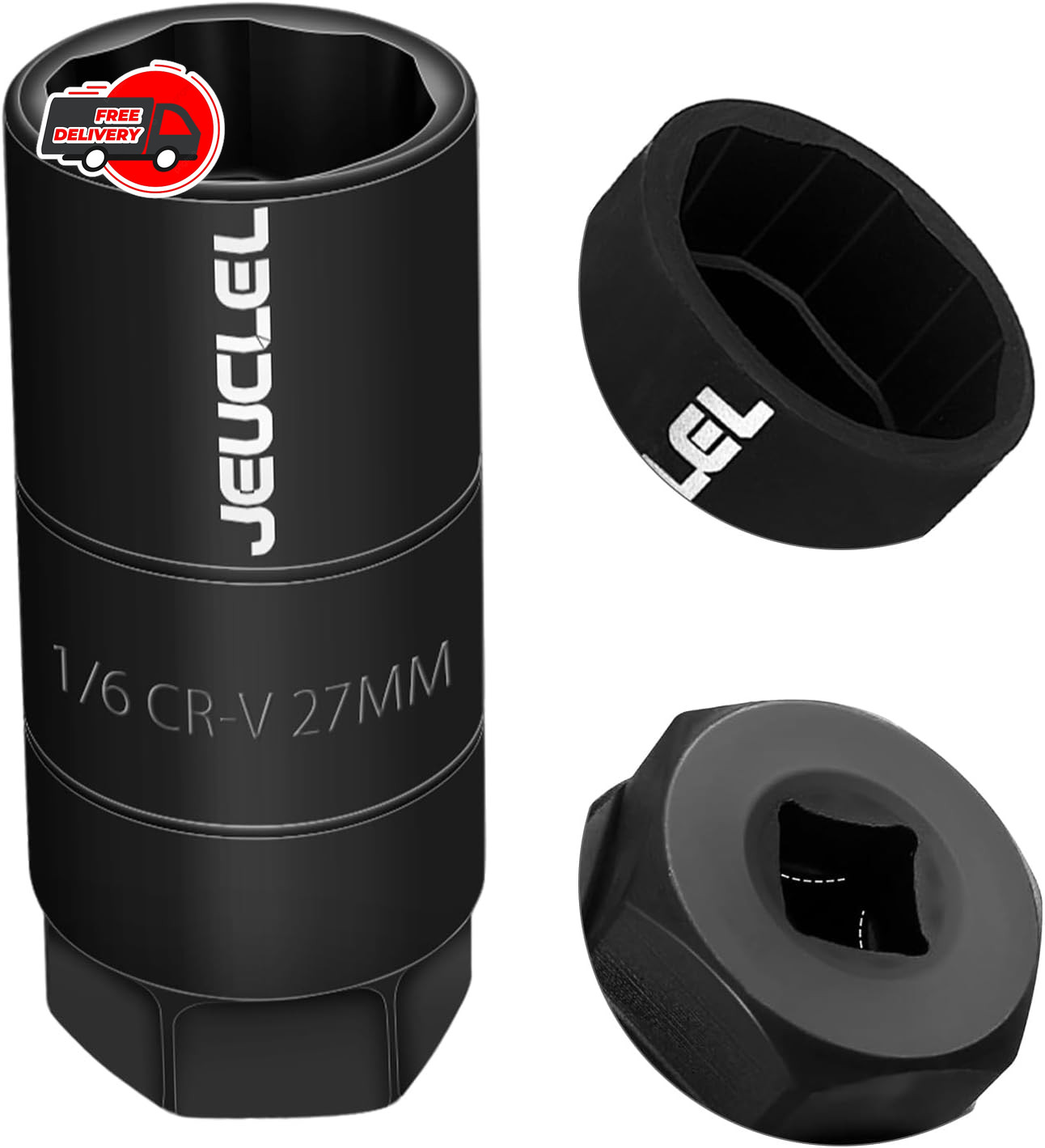 Oil Pressure Sensor Switch Socket, Special Size 1-1/16 Inch, 3/8" Black