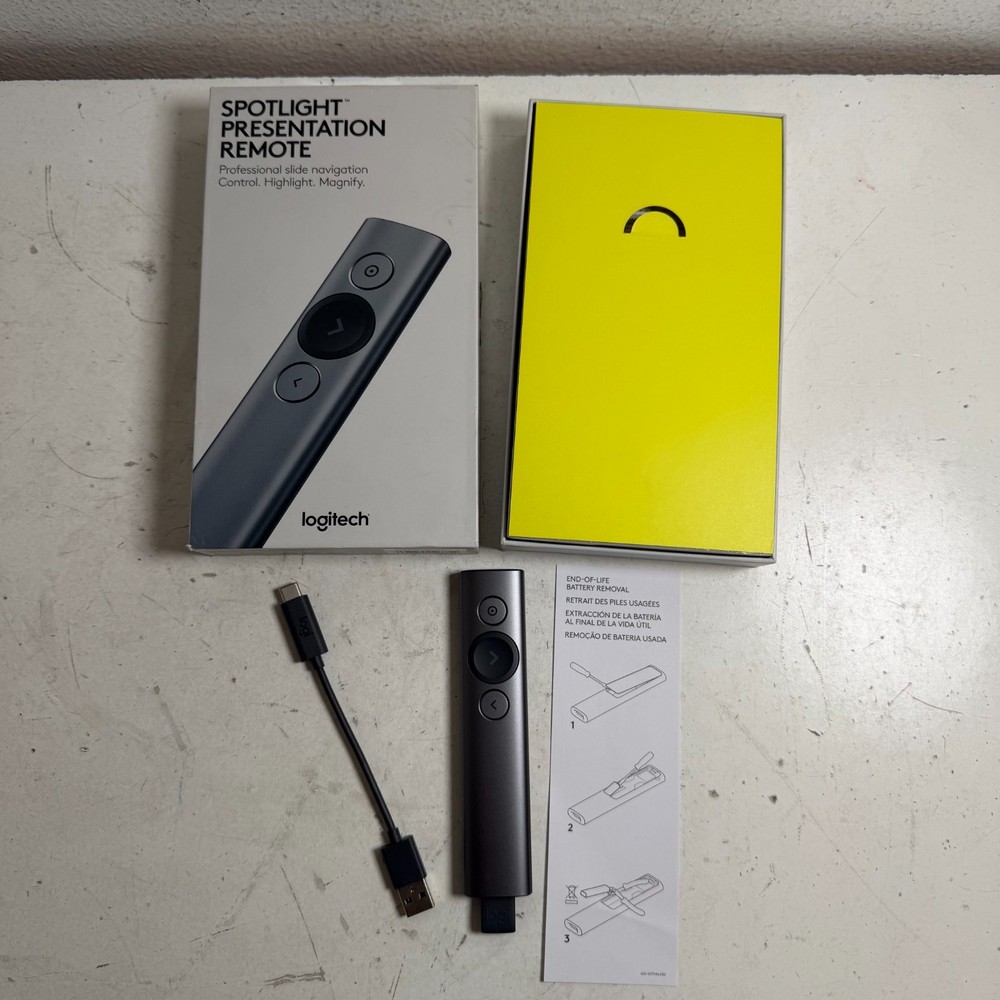 Logitech Spotlight Slate Advanced Wireless Bluetooth Presentation Remote Control