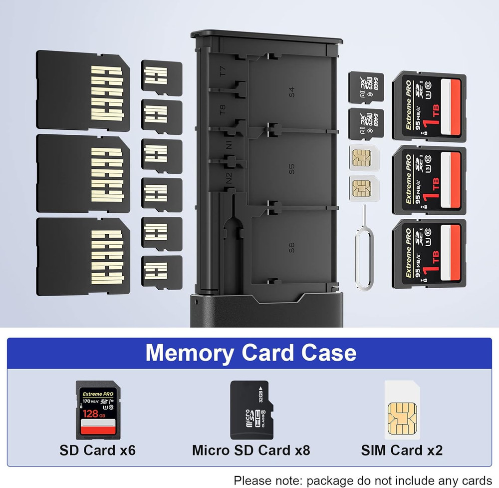 Pop-Up Design Memory Card Case Crush & Shockproof Memory Card Wallet for Micro S