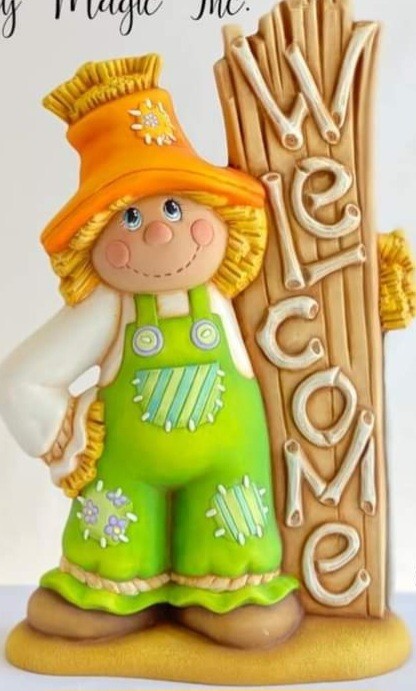 Ceramic Bisque~~~ Ready to Paint~~~~  Welcome Scarecrow 18" tall