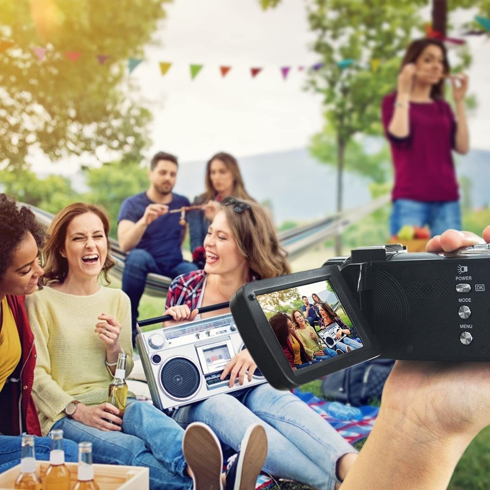 2.7K Video Camera 42MP 3'' Screen Camcorder For Vlogging With Remote Control