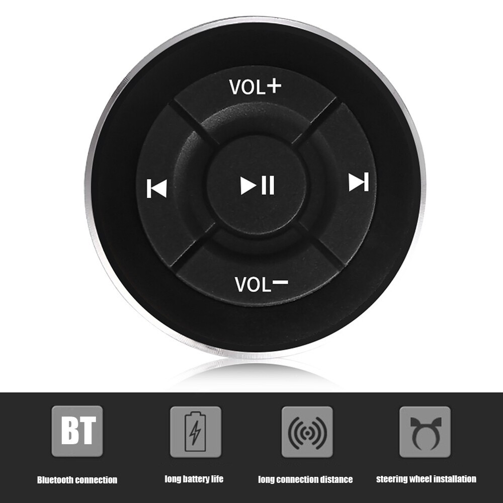 2X Wireless Bluetooth-compatible Car Steering Wheel Media Remote Control Shutter
