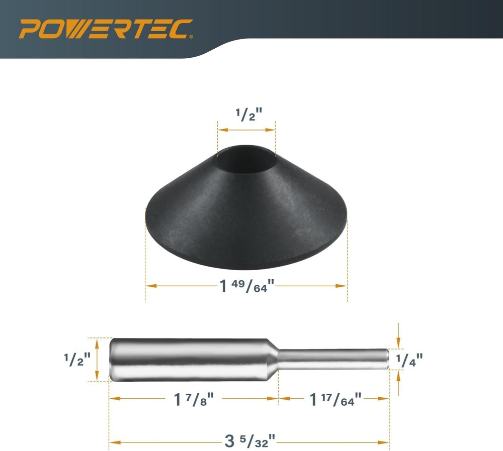6-1/2" Universal Router Base Plate with Centering Pin & Cone for Precision Cuts