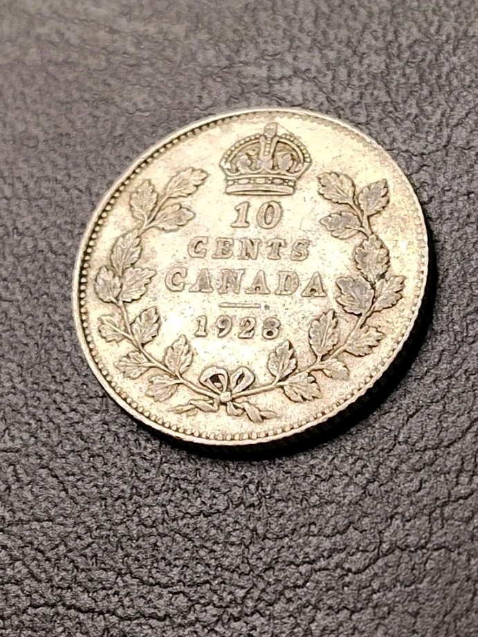 1928 🇨🇦 Canada 10 cents 80% silver