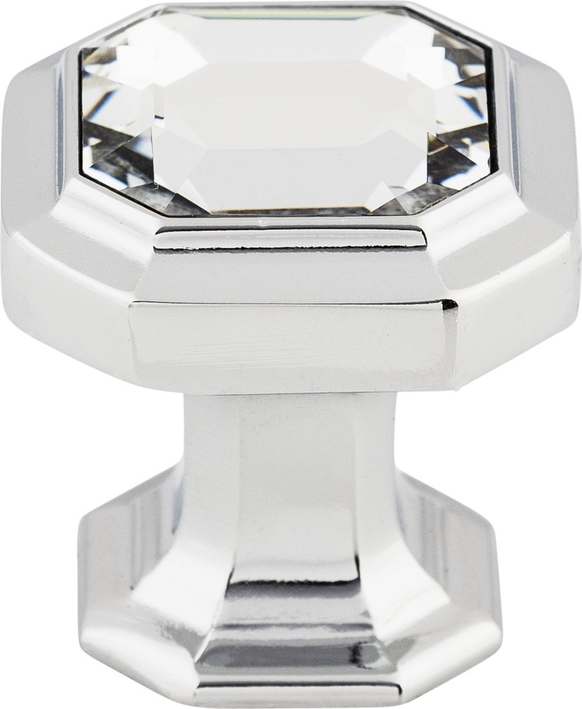 Top Knobs TK390PC Crystal Emerald Knob 1 1/8" Polished Chrome