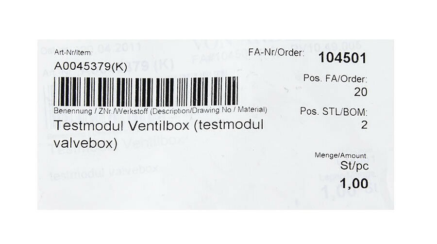Test Module Valve Box NEW