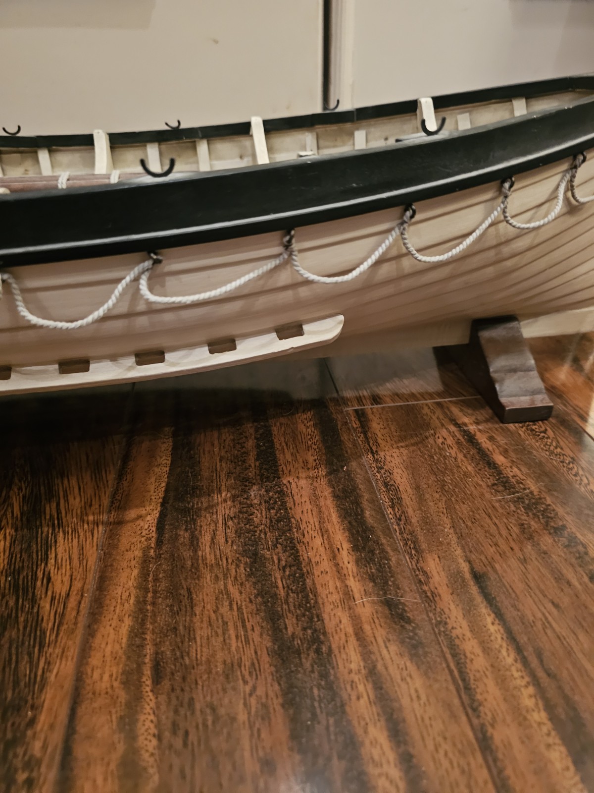 Vintage Liverpool #14 Wood Model Of Titanic Lifeboat, 31" W/Oars, Mast &...