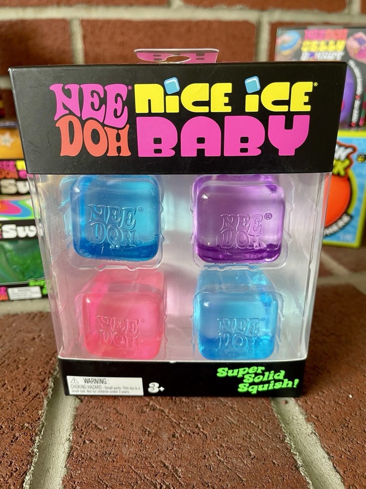 AUTHENTIC NeeDoh Nice Ice Baby, Nice Cube Swirl + Other Squishy Bundle