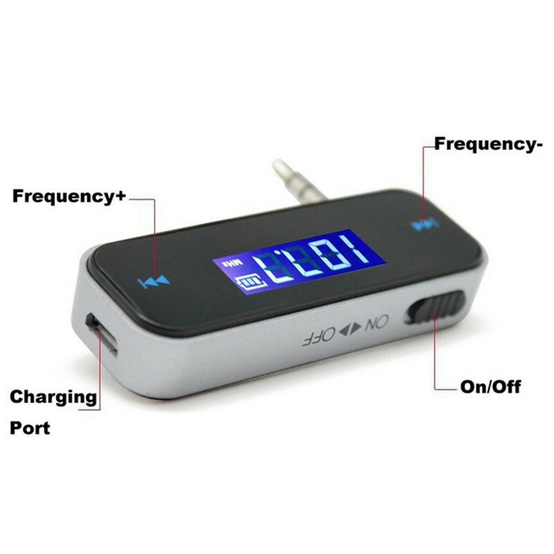 Wireless 3.5mm FM Transmitter w/ LCD For MP3 iPod iPhone Cell Phone Handsfree