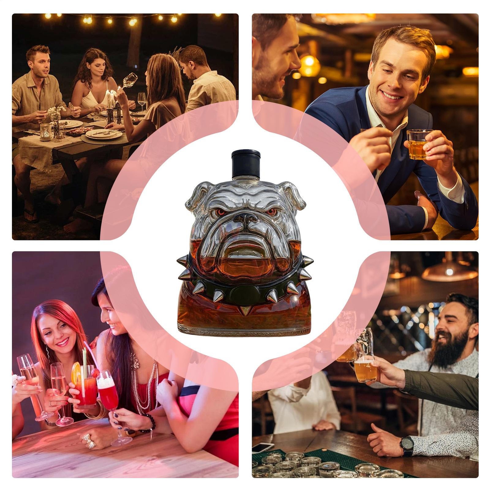 Wine Bottles Bulldog Whiskey Bottle Large Capacity Decanter Alcohol Well Made