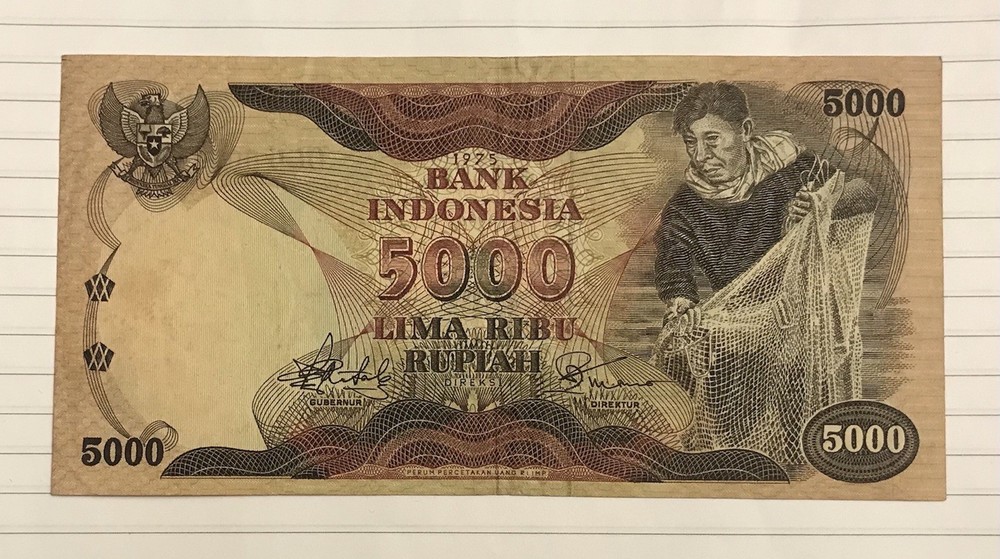 Indonesia 5000 Rupiah 1975 P-114 VF+
