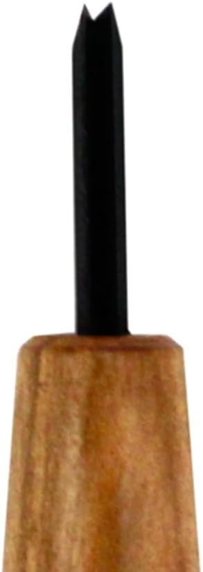 Mikisyo Mikisho Power Grip Chisel Triangular 0.06 inch Small, Black, Brown