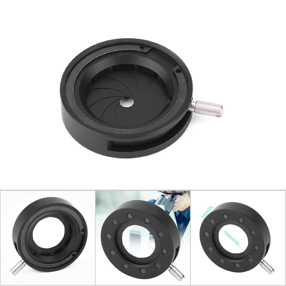 5 Metal Iris Aperture Adjustable Lens For Microscope Diaphragm