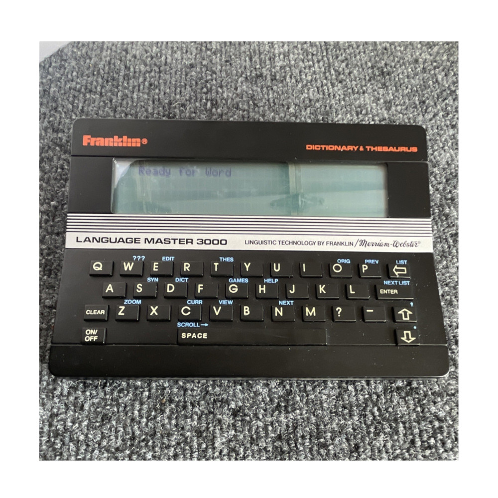 Franklin Language Master 3000 Electronic Dictionary Thesaurus Games