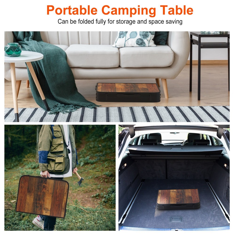 Camping Table Collapsible Aluminum Grill Stand BBQ Table Storage Net Adjustable