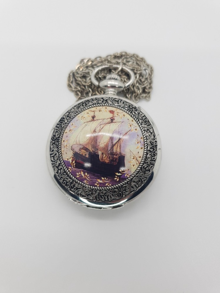 Ship Pocket Watch - New Battery