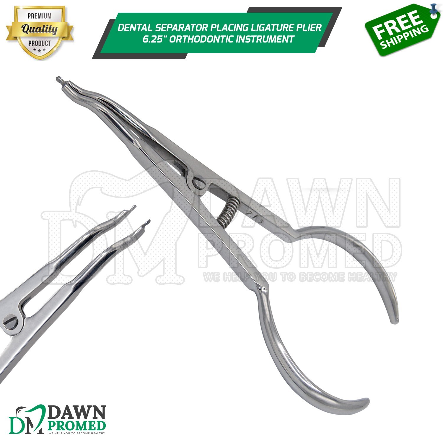 Dental Separator Placing Ligature Plier 6.25" Orthodontic Elastic Ties German Gr