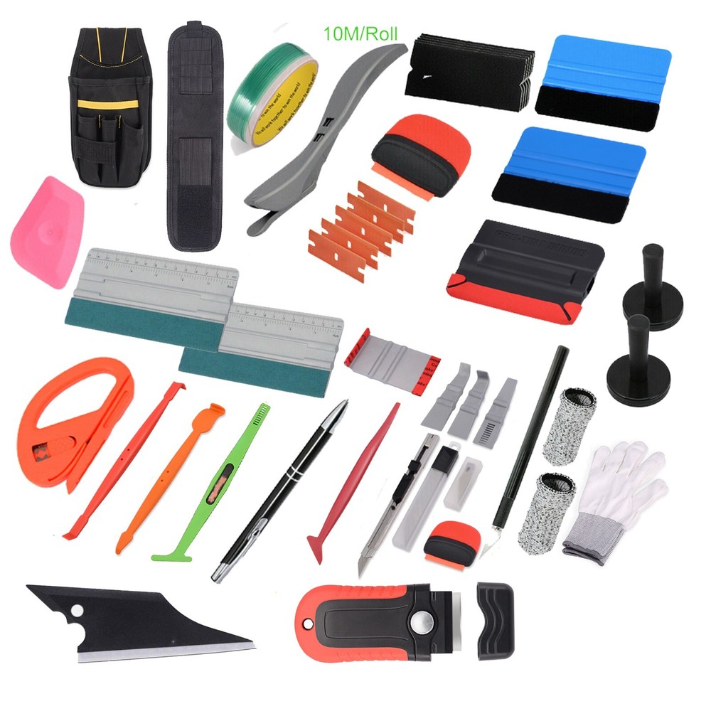 New Vinyl Squeegee Kit Car Wrap Application Tools Window Tint Film Installation