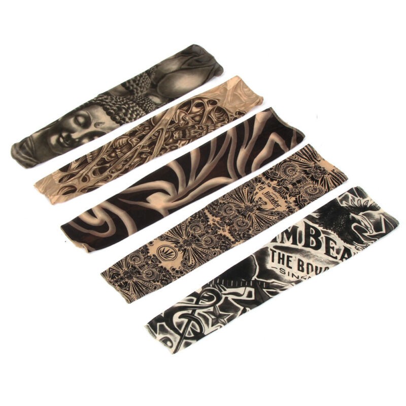 6PCS Tattoo Cooling Arm Sleeves Cover Basketball Golf Sport UV Sun Protection