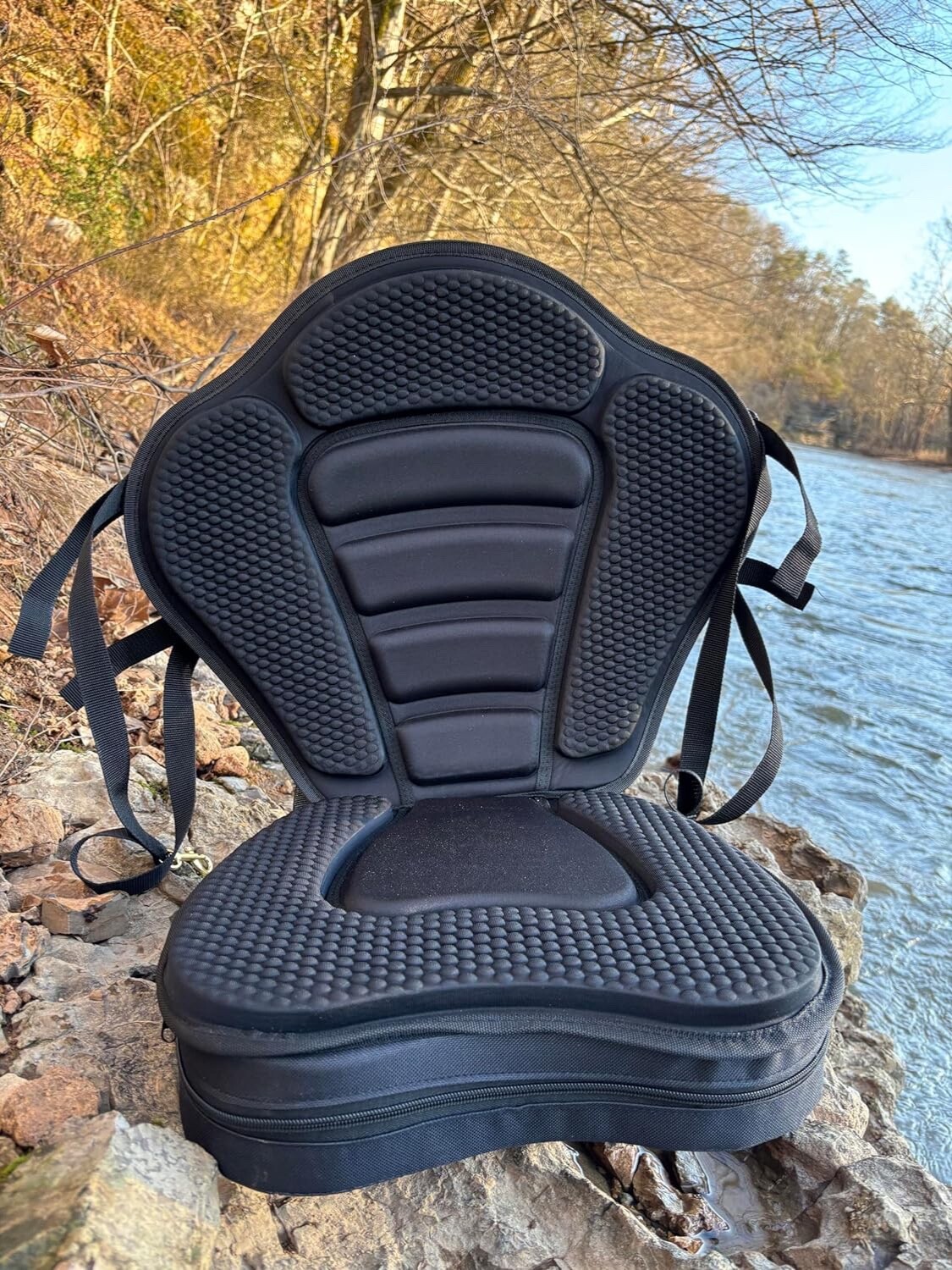 CRO Ultimate Padded Kayak Seat - 4” Thick Cushion for Maximum Comfort + Storage