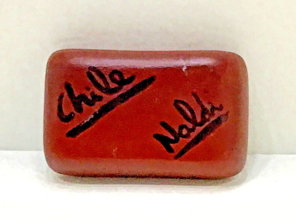 Chile Geometric Trinket Box Rust & Brown Signed Naldi