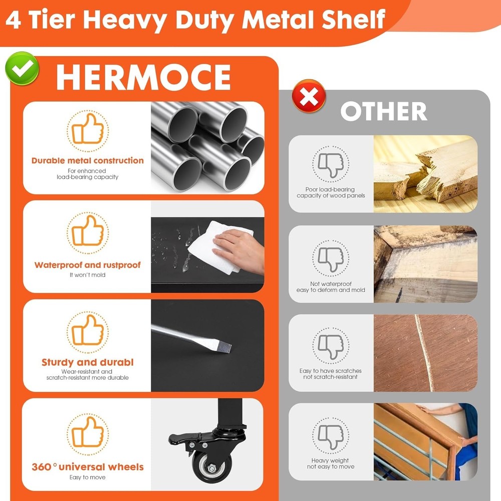 Sturdy Mobile Work Table with Lockable Wheels & Ample Storage Solutions - 600LBS