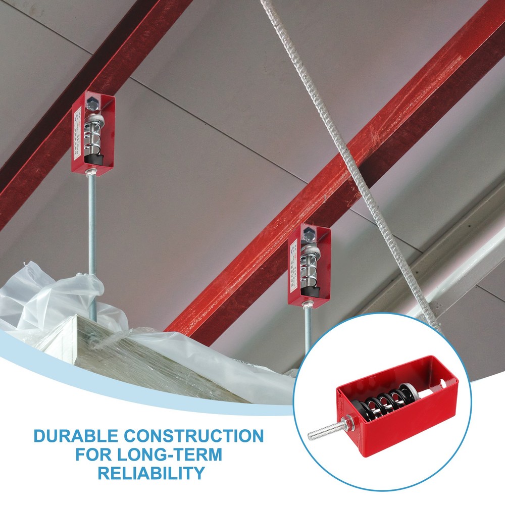 4 Pcs Ceiling Spring Vibration Isolator Hangers 353lb Red (XHS)