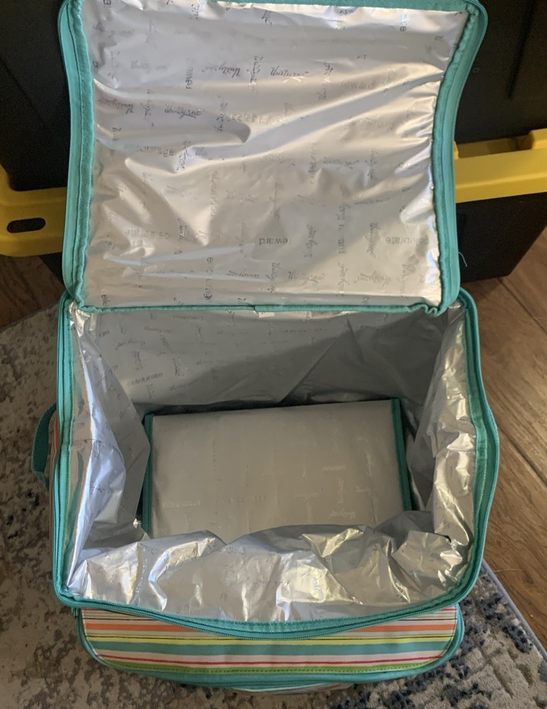 Sunny Stripe Thirty-One Rolling Cooler