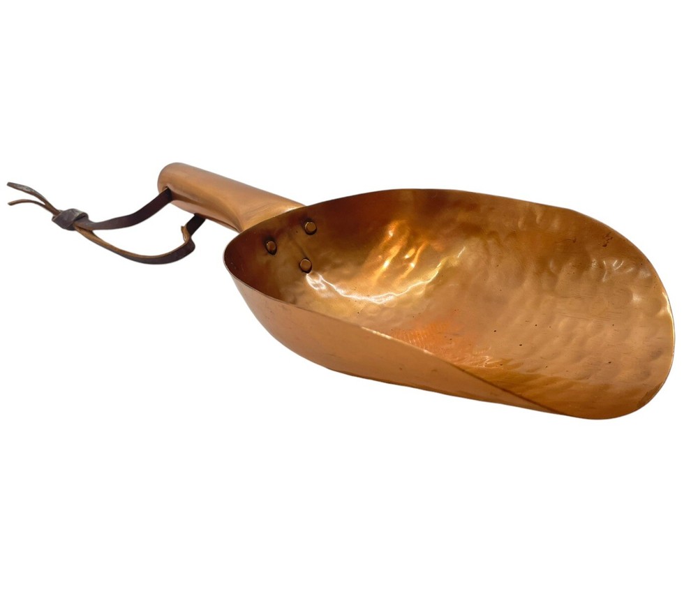 11” Large Hammered Copper Scoop
