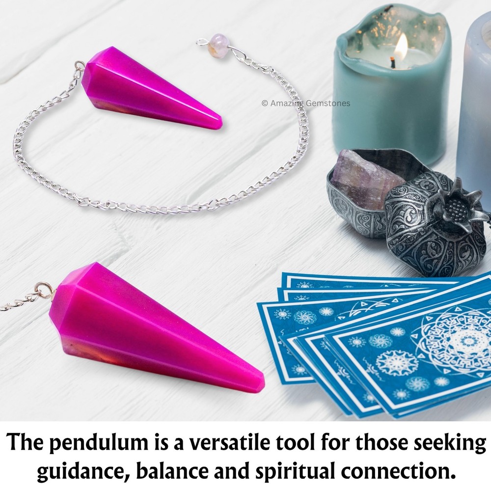 Pink Onyx Dowsing Crystal Pendulum