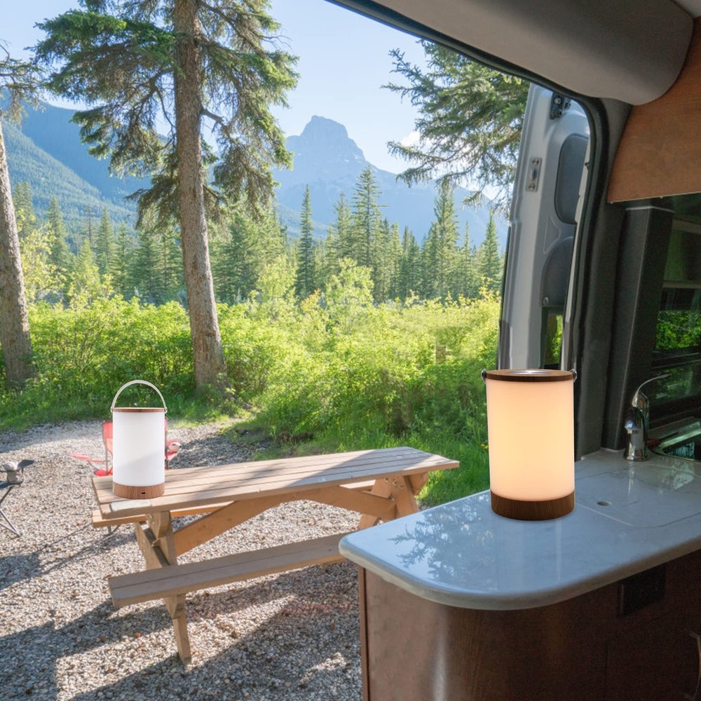 Facon LED Portable Lantern with Touch Dimmable Switch, Rechargeable Battery-O...